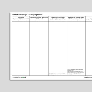 Worksheets for building body confidence and self acceptance