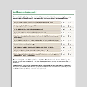 Am I Experiencing Anorexia?