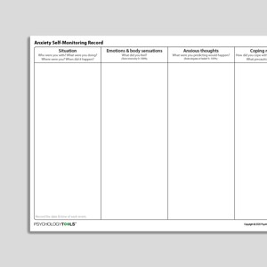 cognitive behavioral therapy worksheets